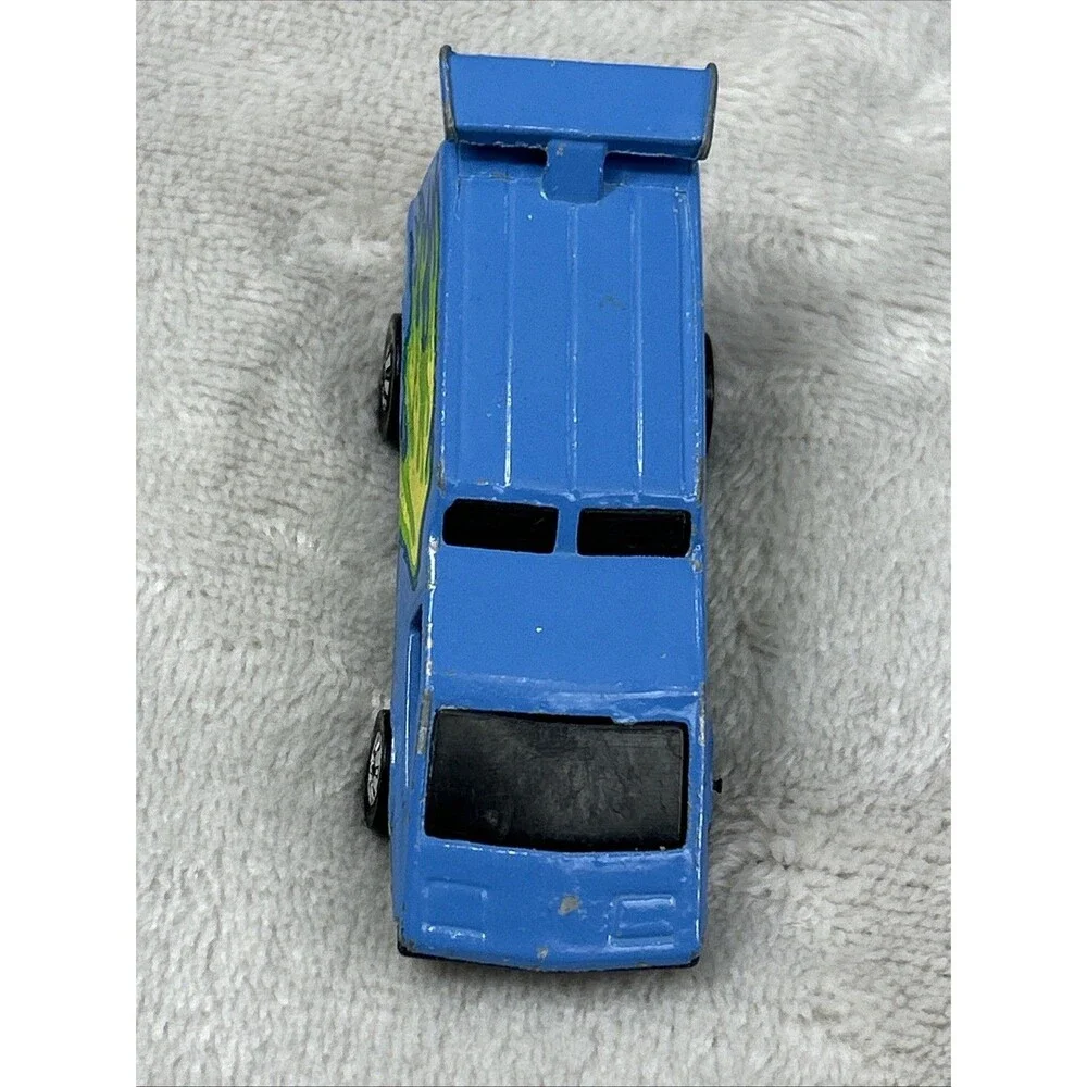 Vintage Hot Wheels Speed Machines Spoiler Sport Blue Black Base BW Malaysia 1983
